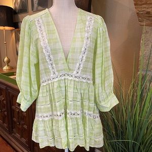 Free People tiered ruffle tunic size small
